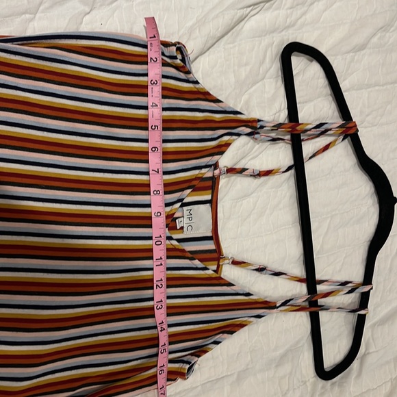 MinPink vertical stripes midi dress - Picture 4 of 4